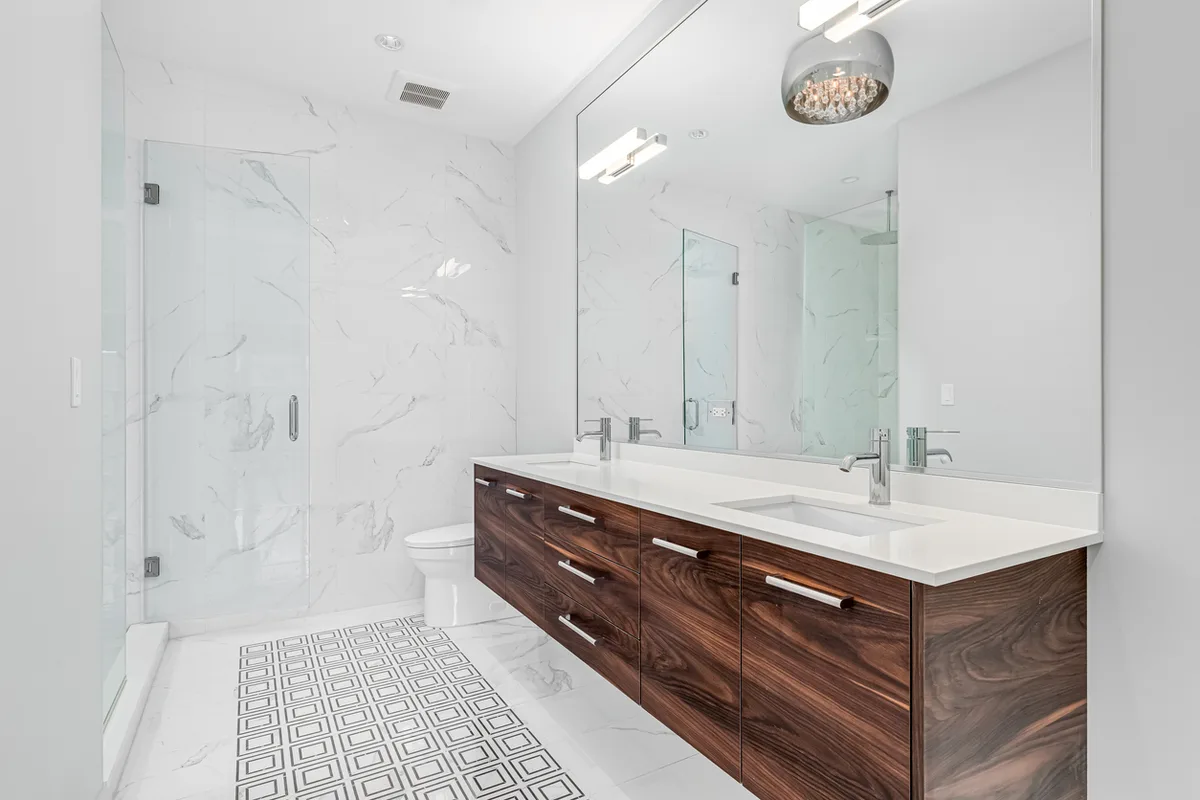 Bathroom remodeling project detail in Lincoln, NE by DG Decks & Carpentry