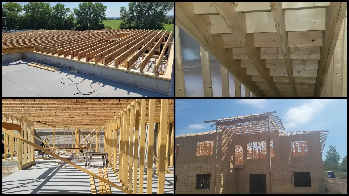 Deck framing and structural work in progress in Lincoln, NE